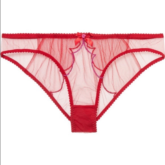 Lorna red/pink lurex brief - Picture 5 of 10